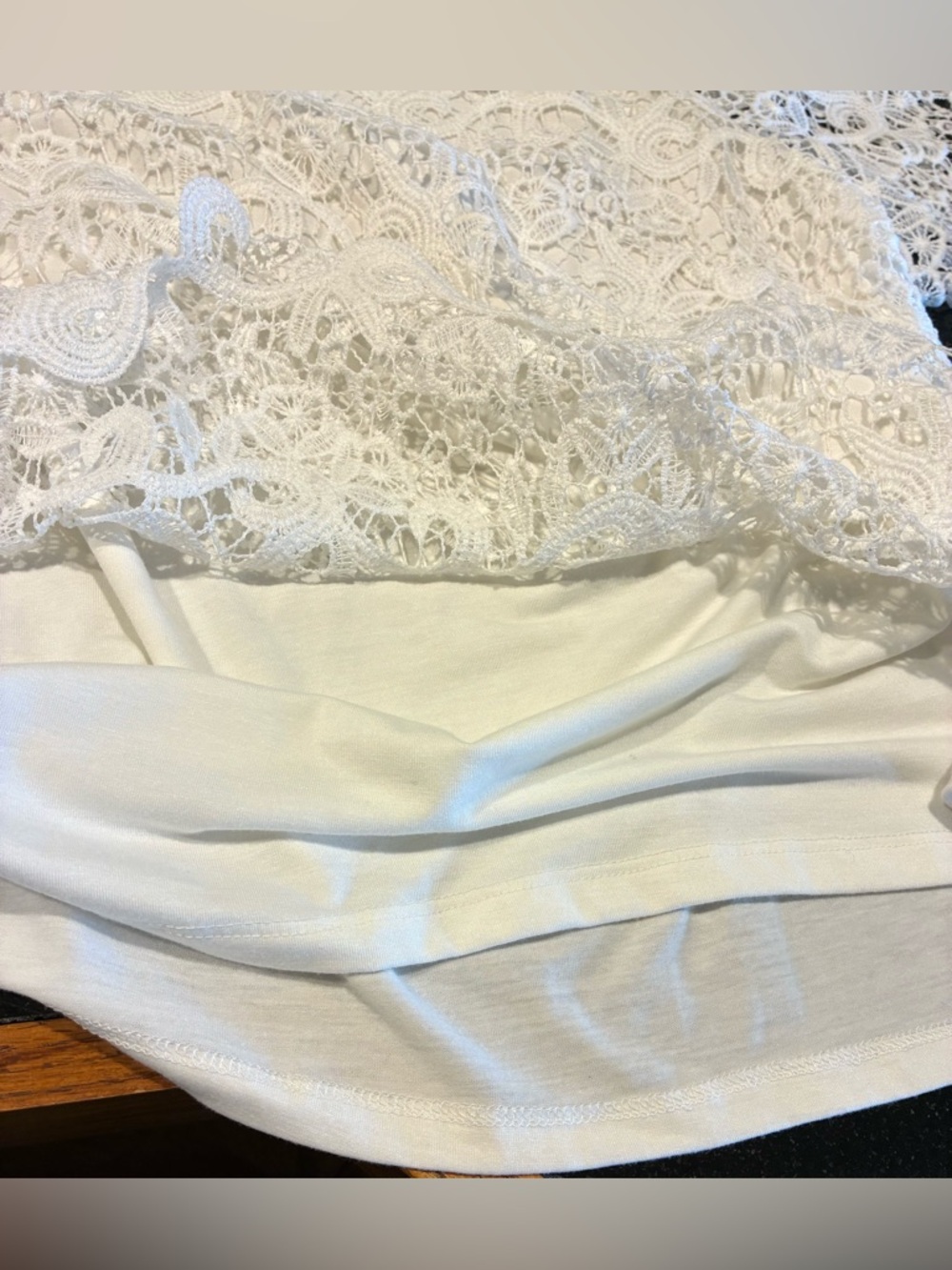 Adiva Top Lined White Lace short Sleeve White SZ. 3X NWT - Picture 8 of 14